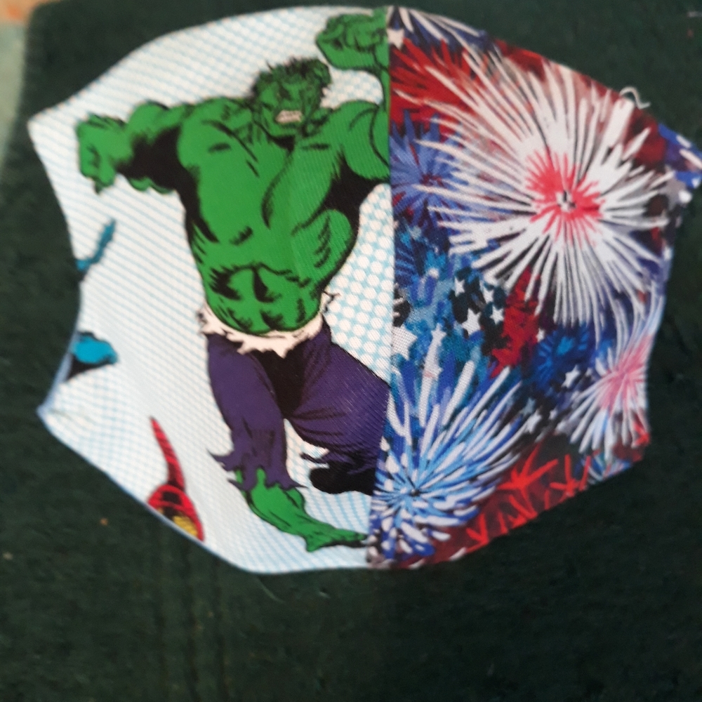 Reversible face mask, Incredible Hulk